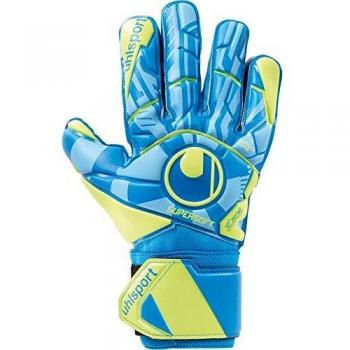 Uhlsport Control Supersoft Gants de gardien de but Mixte Adulte, Radar Bleu/Jaune Fluo/Noir, FR Unique