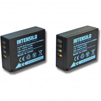 Batería Recargable INTENSILO 2X para Fuji/Fujifilm X-A7, X-E1, X-E2, X-E2S, X-E3, X-E4 (1140 mAh, 7,2 V, Li-Ion)