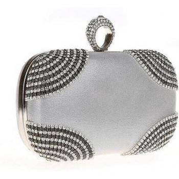 LuxEcho Rhinestone Bride Clutch