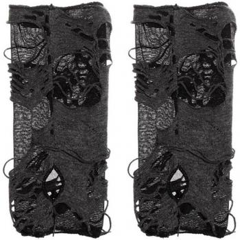 Fingerless Gothic Gloves with Ripped Design for Costume Accessories