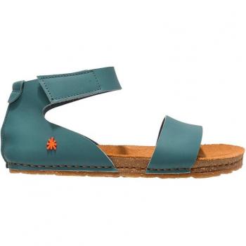 Sandalias de Piel 0382 Creta azul con diseño autocierre
