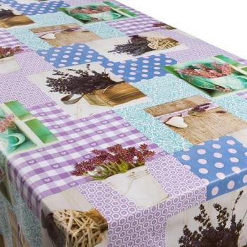 Rollo de hule decorativo de lavanda | Medida: 1,40 x 25 m | Impermeable