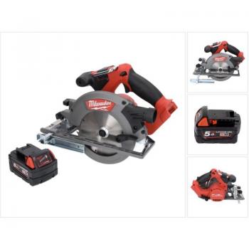 Milwaukee M18 CCS55: Sega Circolare + Batteria M18 B5 18V 5,0Ah (caricabatterie escluso)