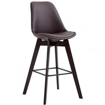 Eichenholz-Barhocker METZ – Cappuccino Gestell