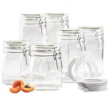 MÄSER Einmachglas Vorratsglas-Set mit Deckel, Glas, Glas