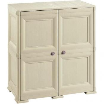Caja de almacenamiento Omnimodus 4 compartimentos y 4 puertas, 79x43x85,5 cm