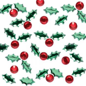 Self-Adhesive Acrylic Jewels by Holly & Berry (Pack of 300) for Christmas Crafting