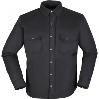 Modeka Colden Motorrad Hemd Schwarz 3XL Baumwolle Aramid mit Protektoren