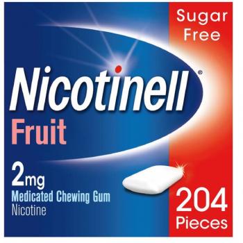 Nicotinell Nicotine Gum 204 Pieces 2 mg Fruit