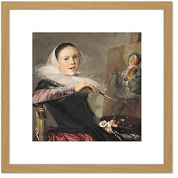 Wooden Frame Judith Leyster 8x8 Art Print with Mount