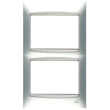 Marco 2 Elementos Vertical Plata Luna con Embellecedor Coral BJC 21312-PL