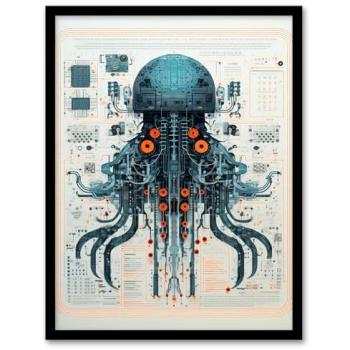 Military Grade Bio‑Robot Manuscript Print