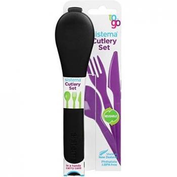 Black Sistema Quick-Use Cutlery Bundle