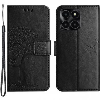Étui Stand Honor X6a Hibou Arbre en Cuir