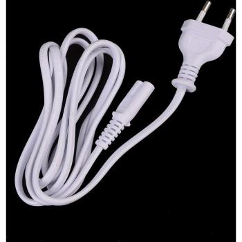 1.5M White 2-Prong Power Cord for Computers