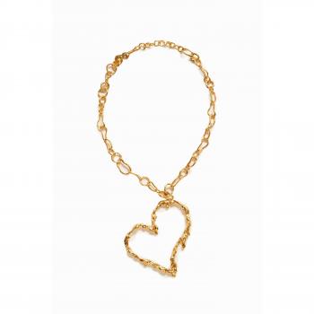 Collana Cuore Dorato Placcato Zalio