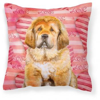 Tibetan Mastiff Love Fabric Pillow by Caroline's Treasures, 14Hx14W, multicolor