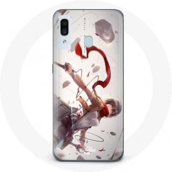 Attack on Titan Samsung Galaxy A20e Case featuring Mikasa Ackerman