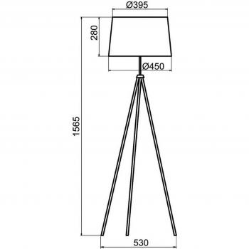 Luz de Pie Aluminor Tropic con Detalles Amarillos