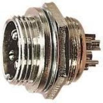 Nickel 6‑Pin Dual‑Connection Chassis Plug