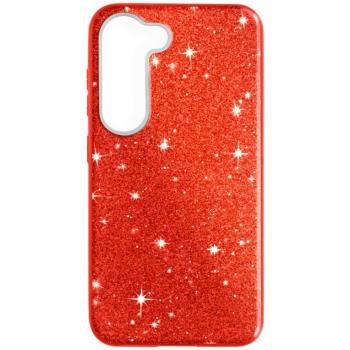 Cover Paillette Ibrida Rossa per Samsung Galaxy S23 Plus