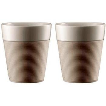 Bistro 11582-913 0.3L Mug Duo, Heat‑Resistant Silicone Covers
