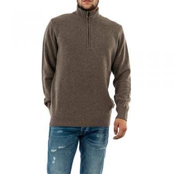 Pull Hiver Barbour Col Classique Beige