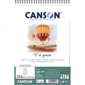 Canson Blocco A4+ Spiralato Lato Corto 30 Fogli 224gr Grana Fine