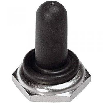 APEM N36116005 Vernickelte und Schwarze Dichtkappe