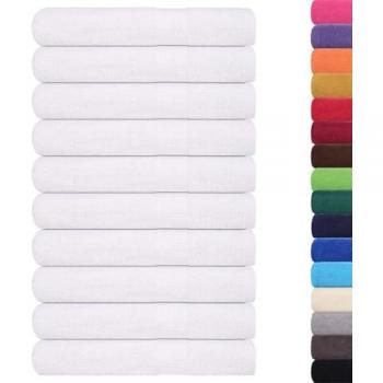 Pack Serviette de Bain Sauna VidaXL – 10×80×200 cm, Blanc, 360 g/m², 100 % Coton