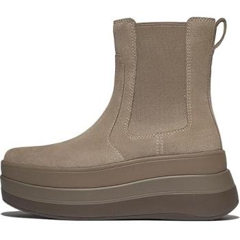 Fitflop Damen Chelsea‑Leder taupe (E2K-076) 38, 3–5 cm, Lässig
