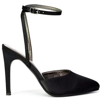 Liliane Black Satin Stilettos (Size 7) – XY London