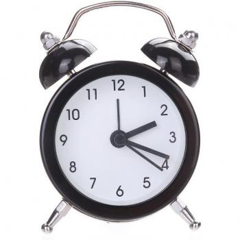 Runde Reiseuhr mit Glocke