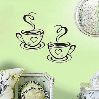 Vinyl Art Decal Coffee and Tea Wall Mural Y-256