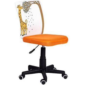 Silla de Trabajo Junior “Pintá” – Naranja/Blanco (38,5 × 77–85 cm)