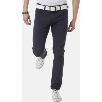 Cipo & Baxx Herrenhose Navy‑Blue – Dezentes Karomuster, Gr. 40, L. 34 (CD724)
