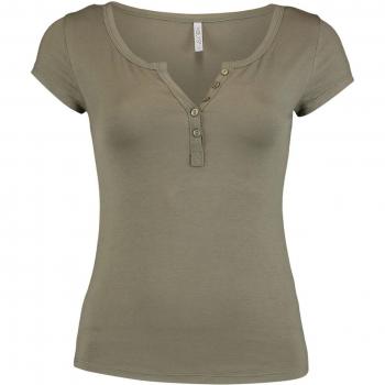 Hailys Women’s Henna‑Print Khaki Shirt (XS–XL)