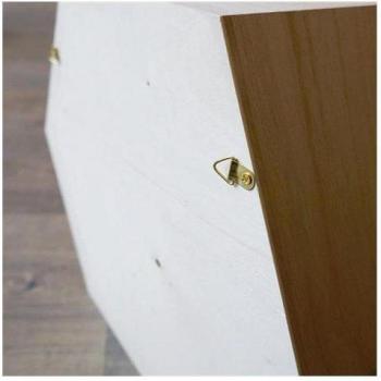 Espositore esagonale in legno per pareti