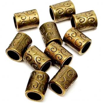 Bronze Tube Beads for Dreadlocks
