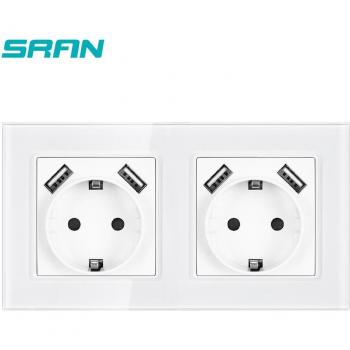 SRAN 16A USB Wall Plug