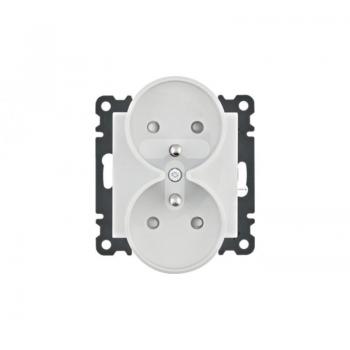Presa Doppia con Protezione Grounded 16A/250V LUMINA Bianco