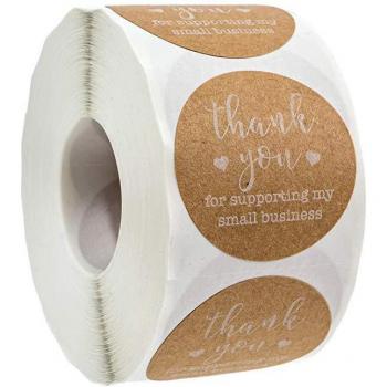 Cinta Adhesiva Gourmet 500 Piezas con Sello