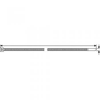 HellermannTyton T80I-PA66HS-NA Ecru Cable Tie 100 pcs