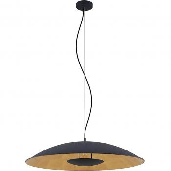 Lámpara colgante Narisara de metal negro para salón y comedor
