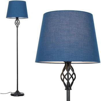 Traditional Black Barley Twist Floor Lamp
