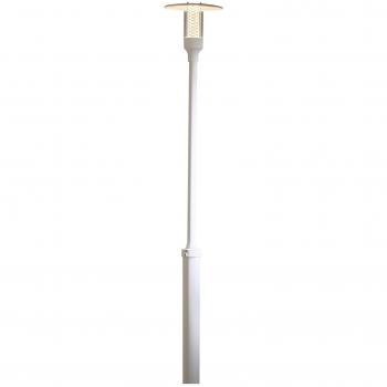 Nova 403‑250 LED Standleuchte Konstsmide – 34 cm Höhe/34 cm Durchmesser, 50 W, IP44 Schutz, matt‑weißes Aluminium
