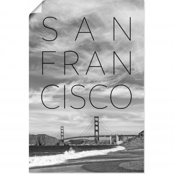 Artland Poster »Golden Gate Bridge & Baker Beach«, San Francisco, in verschiedenen Größen