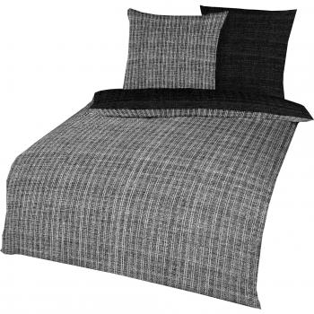 Kaeppel Wendebettwäsche schwarz-Weiss 200x200 cm