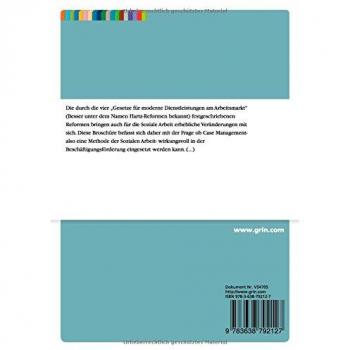 Soziale Arbeit in der Beschäftigungsförderung. Case Management im Job Center