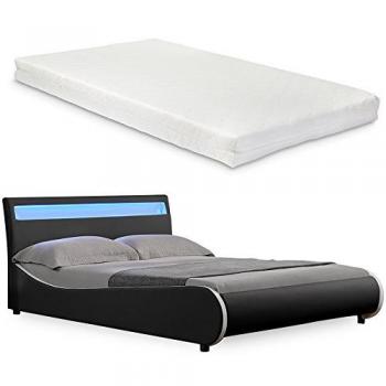 Corium Letto Led Valencia 140x200 – Materasso Fredda e Illuminazione RGB